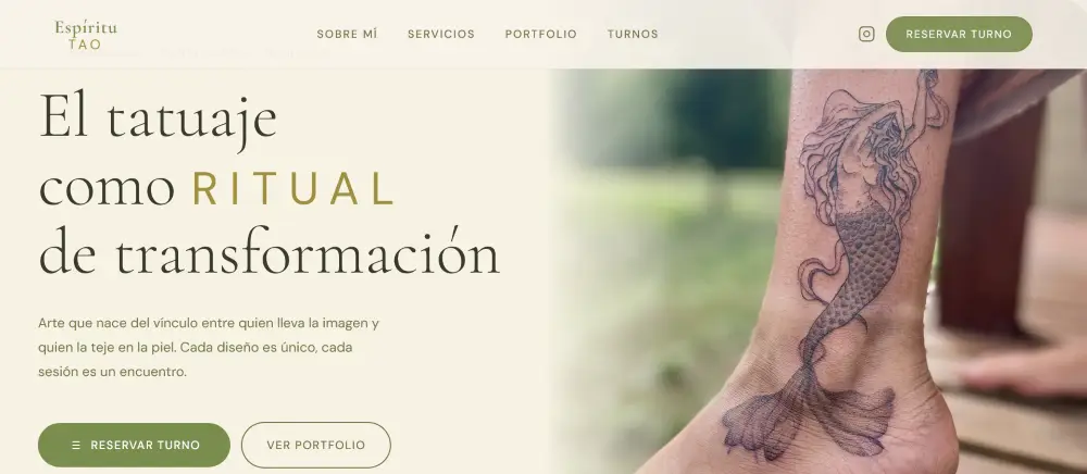 Portafolio de tatuadora Espíritu Tao