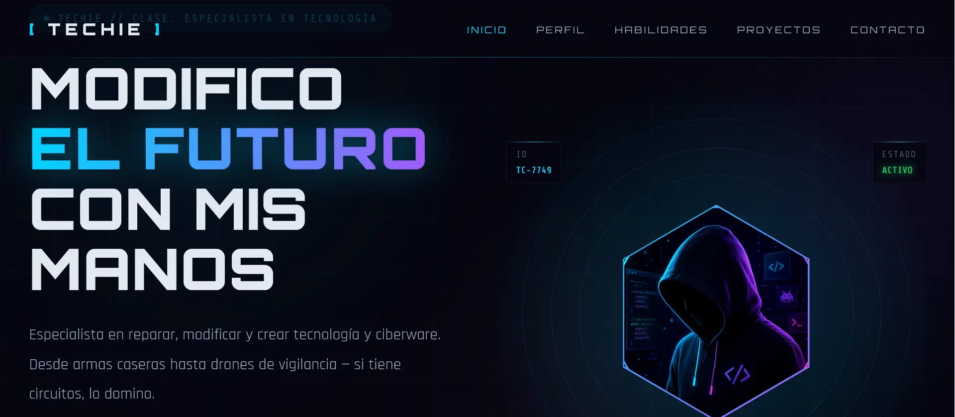 Portfolio Cyberpunk Techie